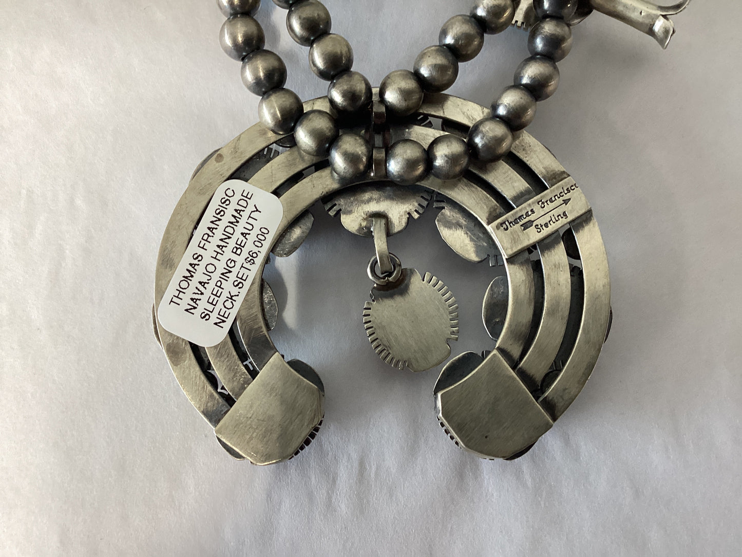 Sleeping Beauty Squash Blossom Necklace/Earring Set
