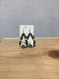 Faux Navajo and White Pearl Drop Earrings