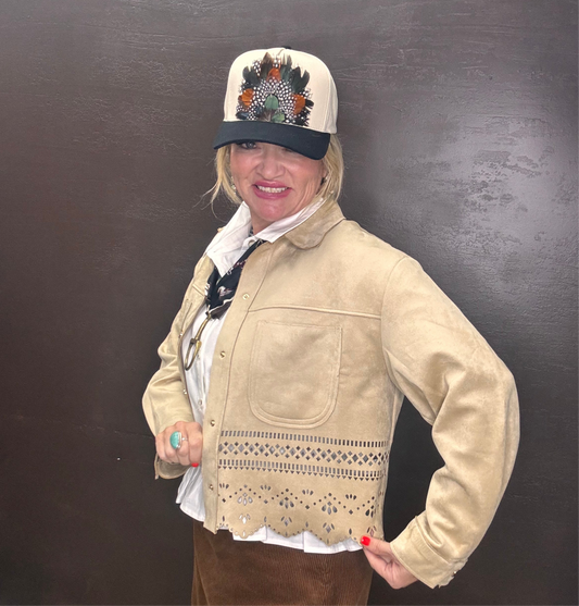 The Western Desert Lace Suede Jacket