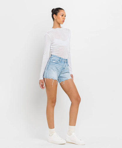 Rebbeca Light Washed Denim Shorts