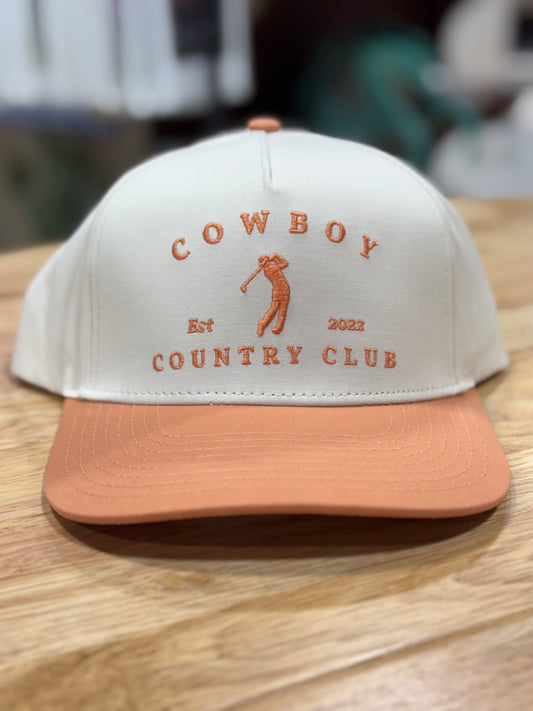 Two Tone Golfer Hat -Orange