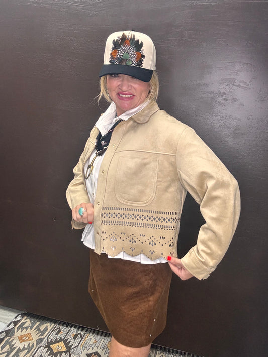 The Western Desert Lace Suede Jacket