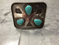 Sterling Silver Buckle w/3 TQ Stones