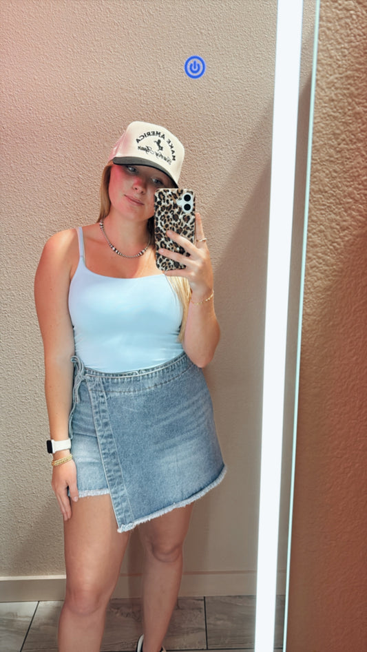 Double Layered Nylon Spandex Seamless Bodysuit: Pastel Blue