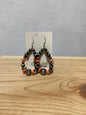 Faux Navajo and Orange Inspired Drop Earrings