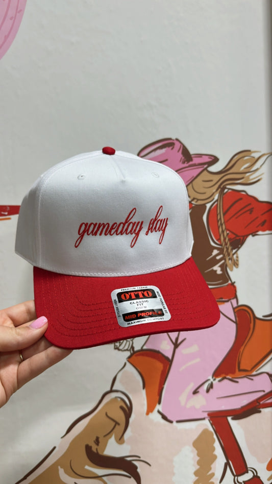 Gameday - Embroidered Hat Red