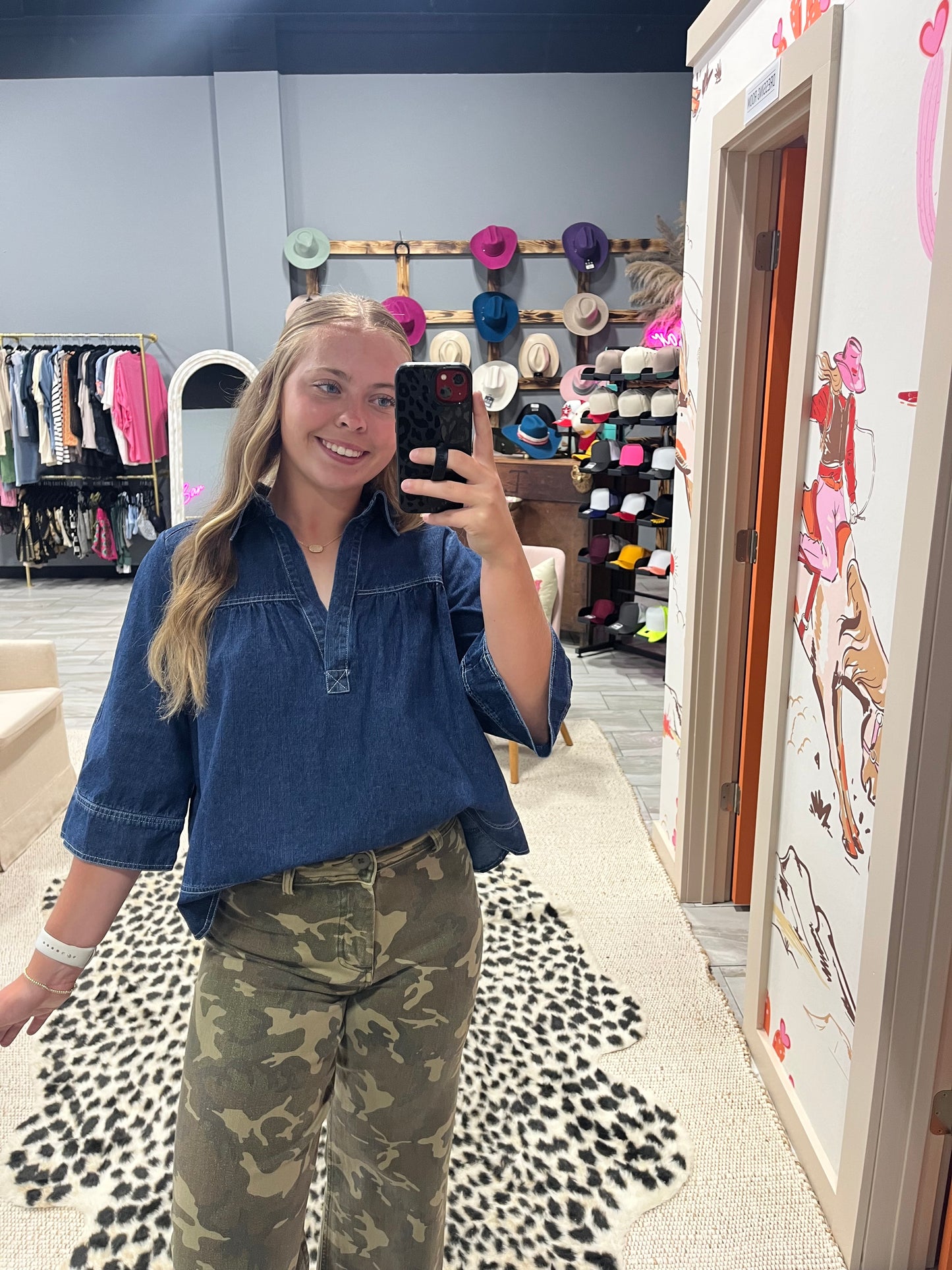 Denim Swing Top