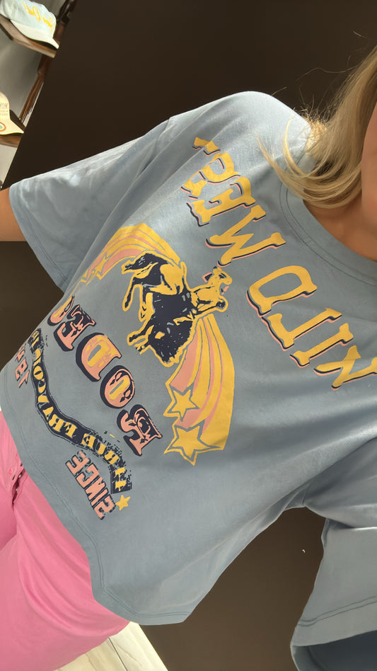 Western Graphic Crop T Shirt