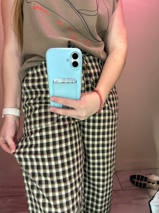Black Gingham Pants