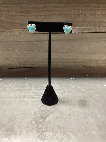 Hada Collection Kingman Turquoise Heart Earring