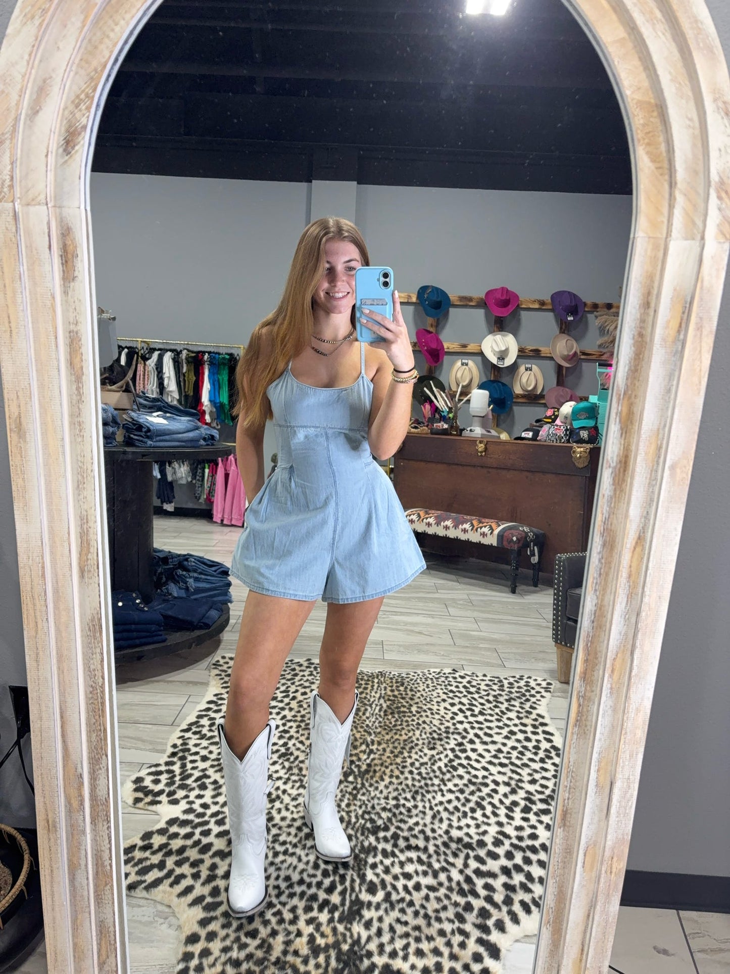 The Daisy Denim Romper