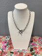 Chunky Chain Horse Bit Necklace - Silver