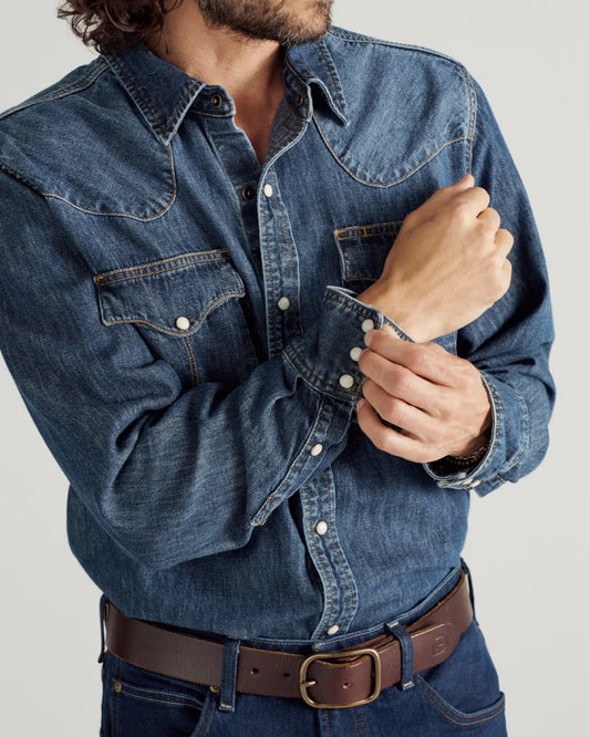 Men's Denim Pearl Snap