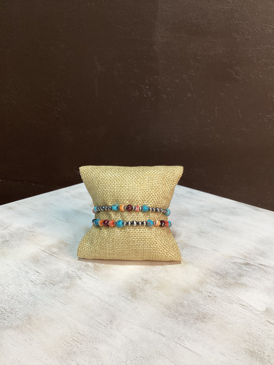 Multi Stone Navajo Pearl Bracelet