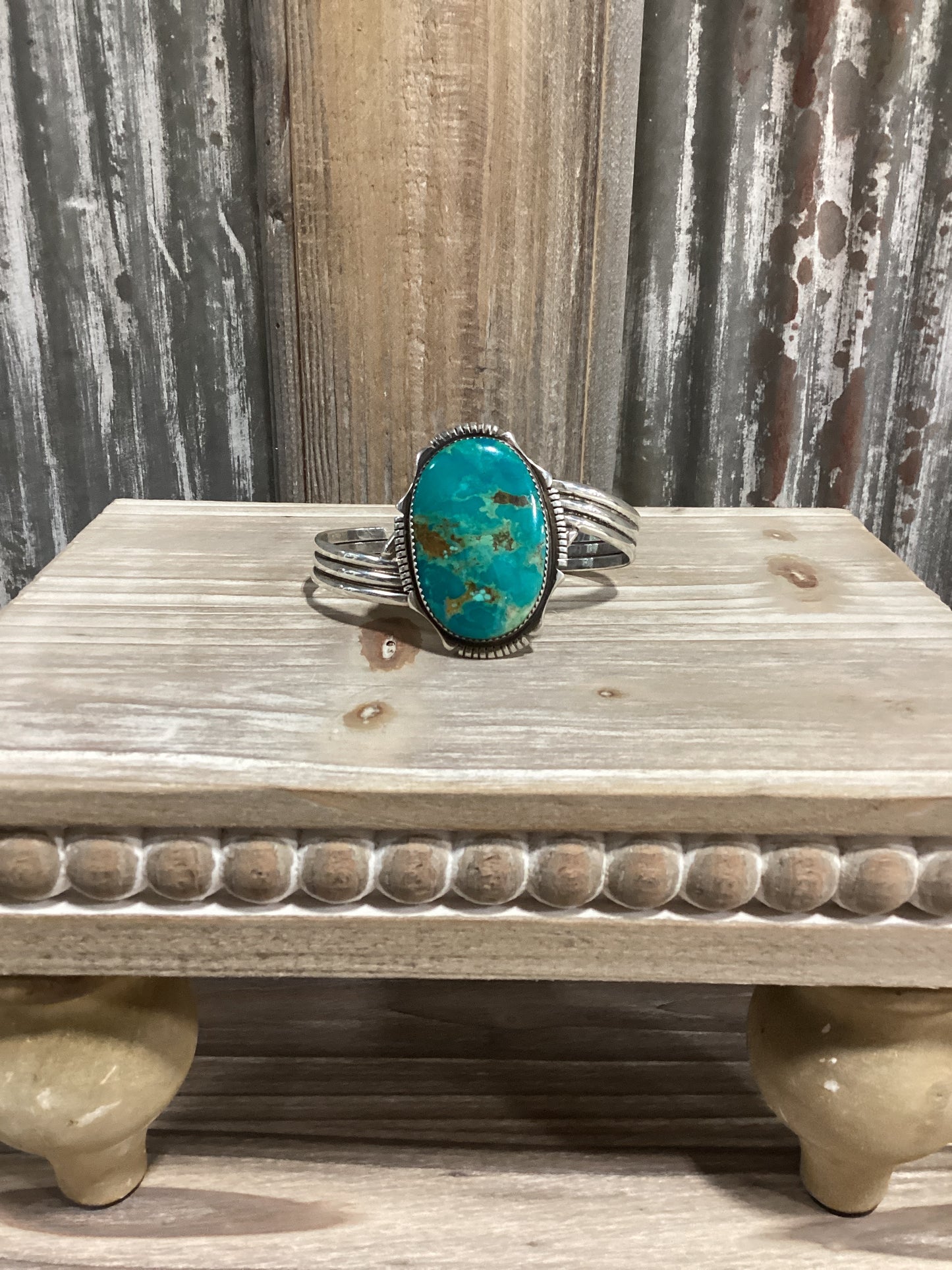 Turquoise Curved Cuff
