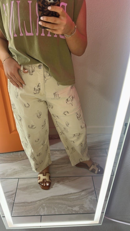 Western Printed Barrel Bottoms