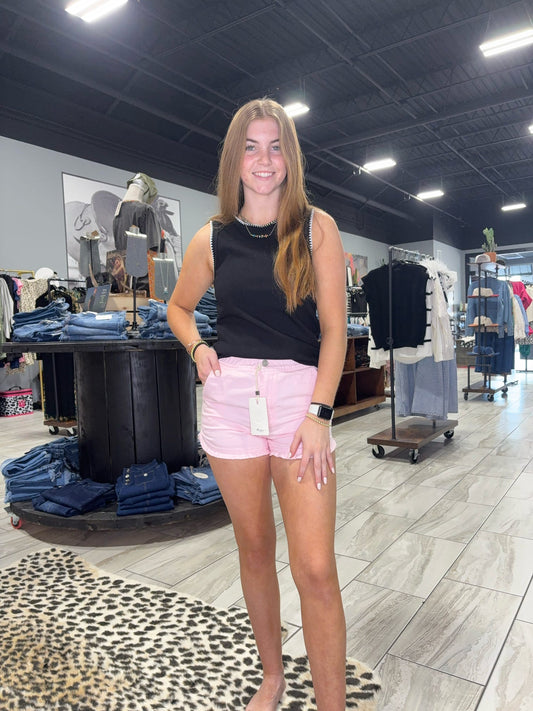 Pink Denim Shorts