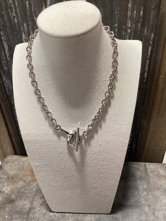 Chunky Horse Bit Clasp Necklace