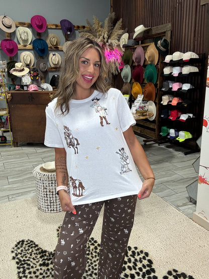 Embroidered White Tee Shirt