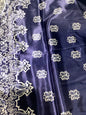 Blue Bandana Print Scarf