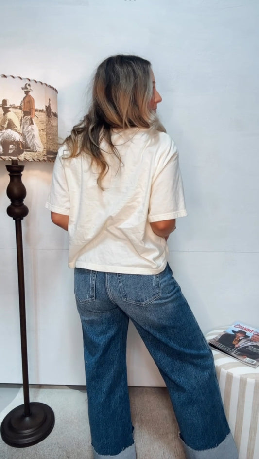 90'S Cropped Wide Leg