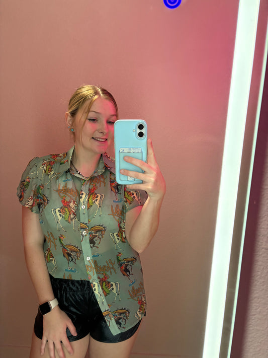 Howdy Flutter Sleeve Blouse