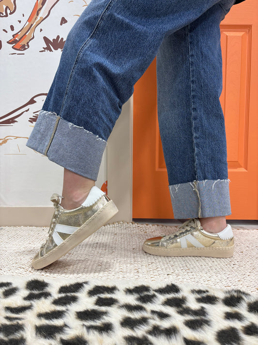 Friend Zone Sneakers-Gold
