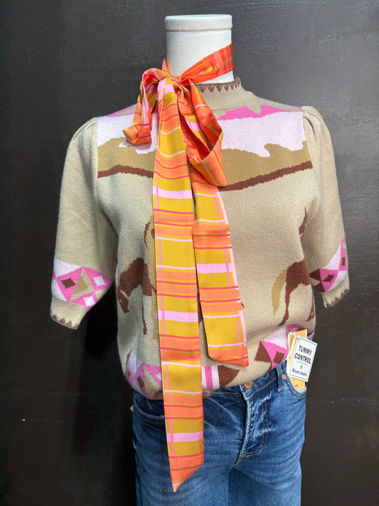 Pink Plaid Twilly