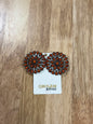 Faux Orange Cluster Earrings