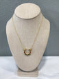 The Lainey Crystal Horseshoe Necklace: Gold