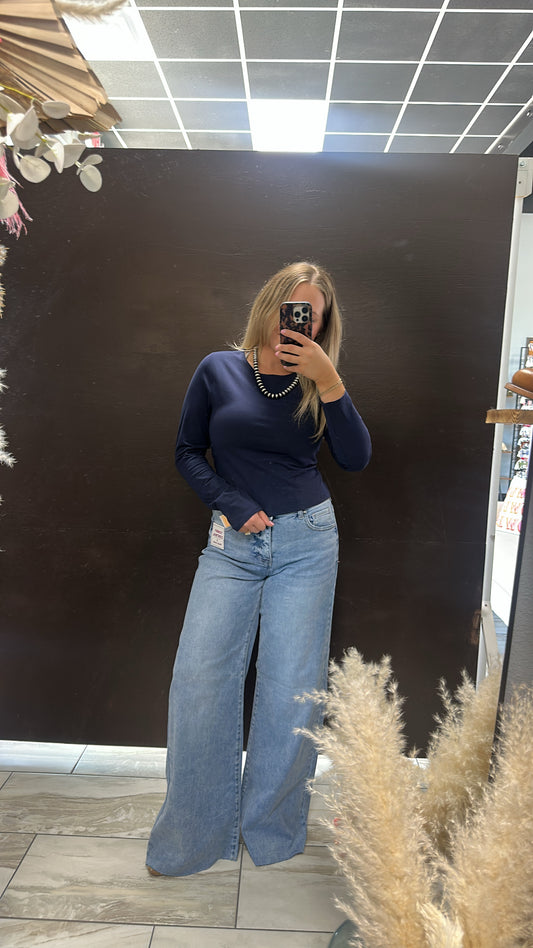 The Basic Long Sleeve - Navy