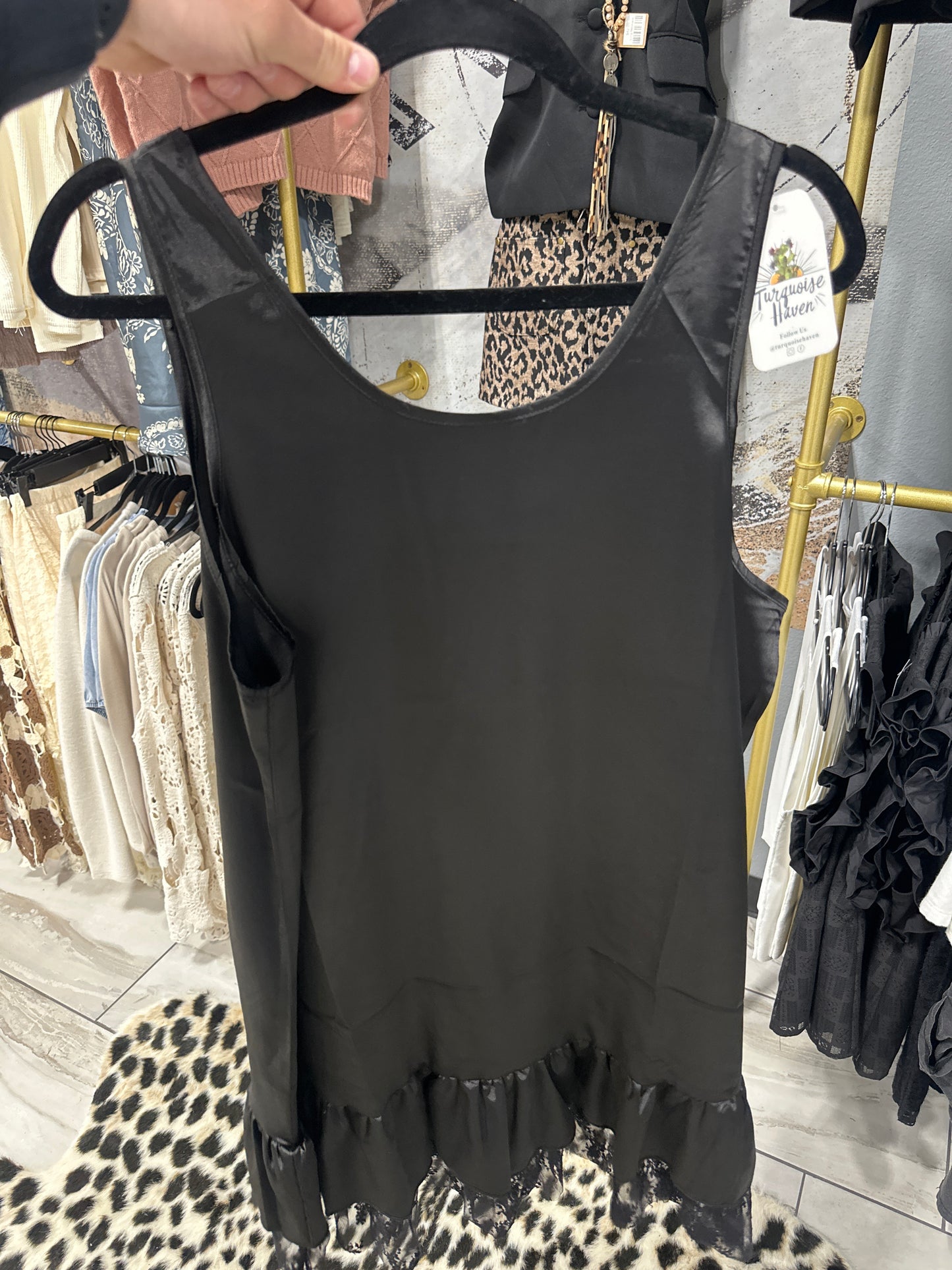 Black Silk Slip Dress