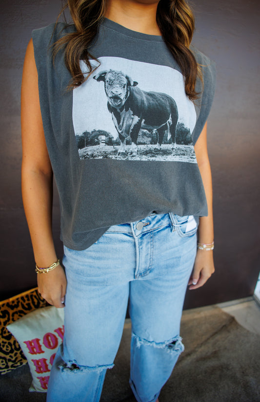 Hereford Bull Muscle Tank