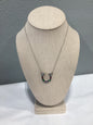 The Lainey Crystal Horseshoe Necklace: Silver