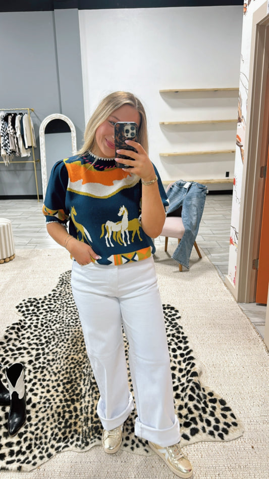 Wild West Sweater - Blue