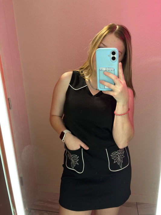 Hemp Black Shift Dress