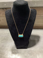 Hada Collection Kingman Turquoise 14K Gold Plate Necklace