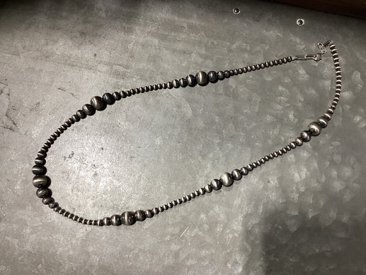 Sterling MS Graduated Pearl Necklace 24”