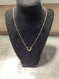 Horseshoe Necklace 14k Gold Plate with Kingman Turq