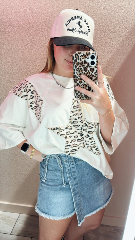 Cheetah Star Struck Top