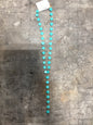 Faux Gold & Turquoise Lariat Necklace