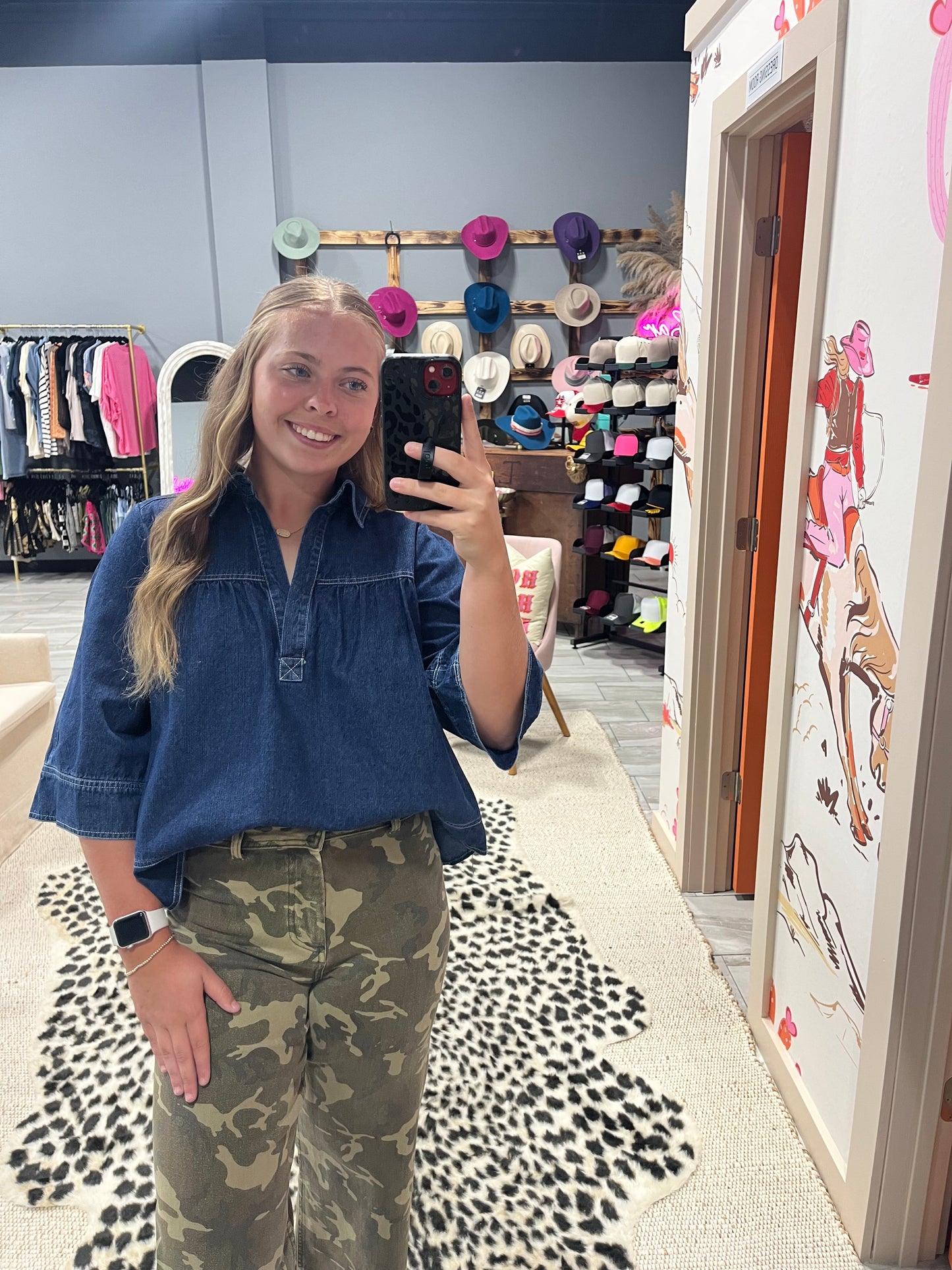 Denim Swing Top