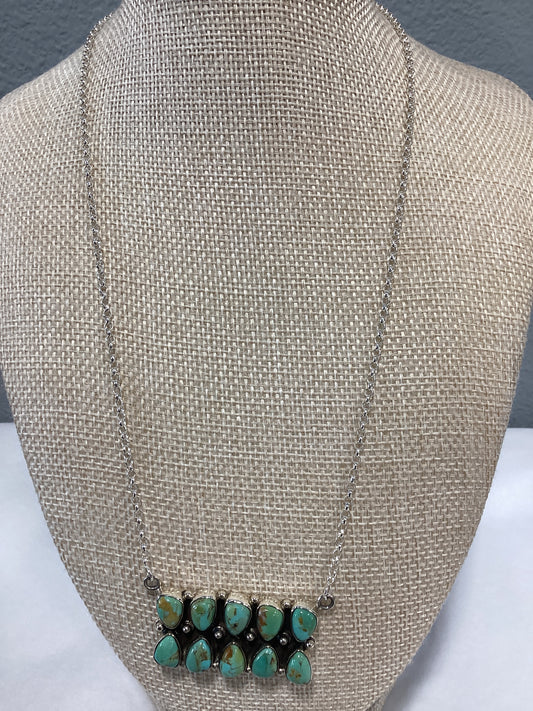 Kingman Turquoise Bar Necklace