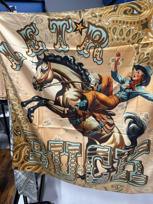 “Let ‘R Buck” Silk Scarf