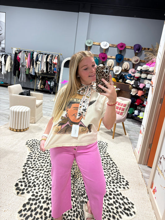 Barbie Pink Wide Leg Jeans
