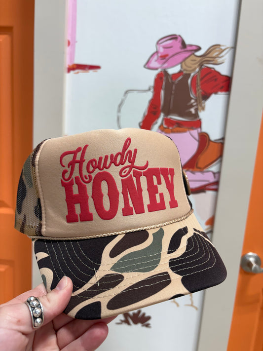 Howdy Honey: Camo/Tan