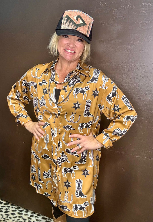 Western Toffee Dress