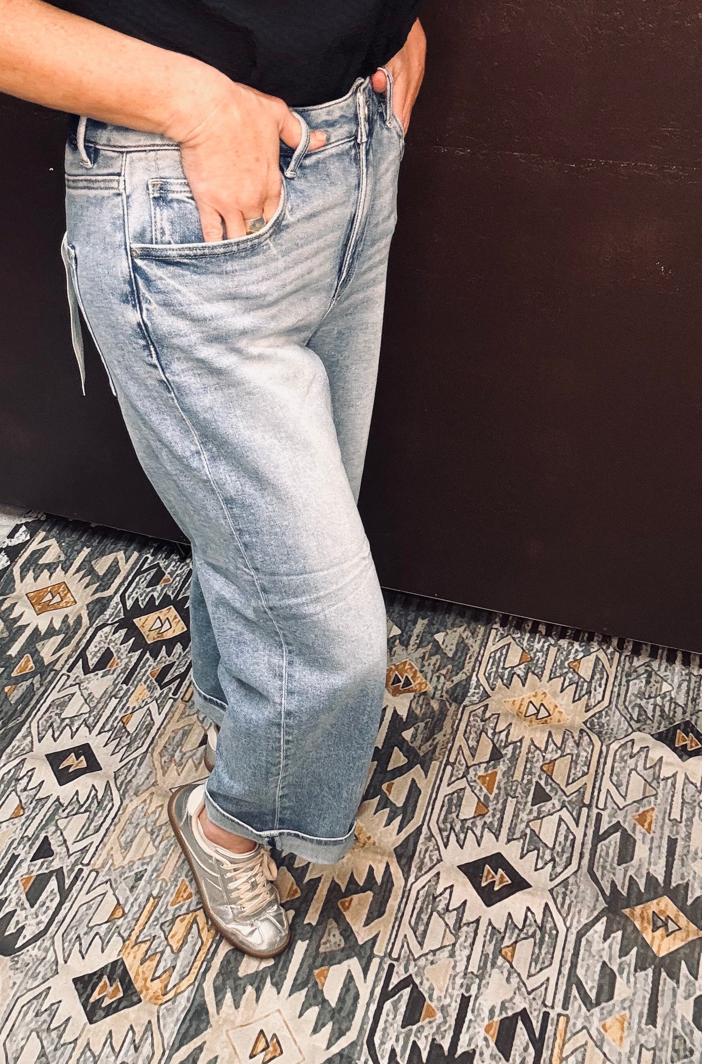 The Boyfriend Rolled Cuff Jeans