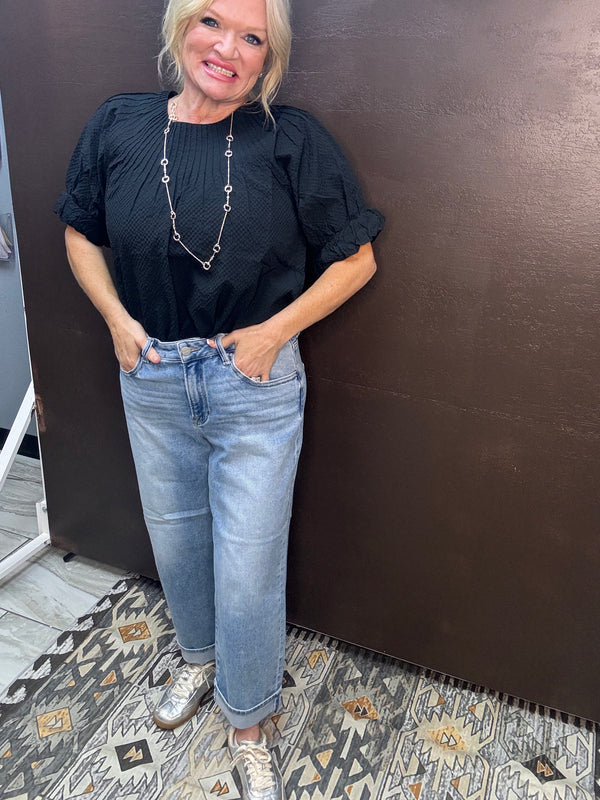 The Boyfriend Rolled Cuff Jeans