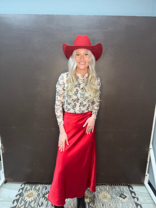 Cowgirl Rider Mesh Long Sleeve